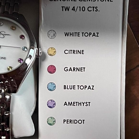 Jessica Simpson Women's Quartz Semi Precious Stone Bracelet Watch, 37mm - Picture 9 of 9